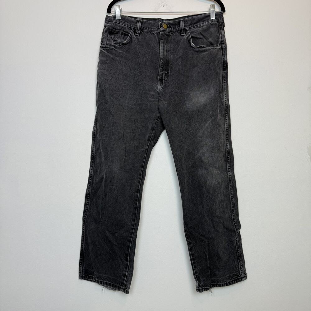 Mens Legendary gold wash black straight leg jeans vintage casual grunge distress